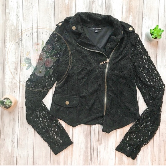 JV Boutique Jackets & Blazers - Lace Moto Jacket